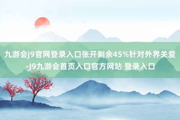 九游会j9官网登录入口张开剩余45%针对外界关爱-J9九游会首页入口官方网站 登录入口